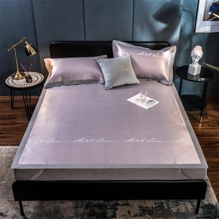 91家纺网 家纺一手货源 找家纺 （总）2025新款1800D平铺款提花冰丝凉席三件套