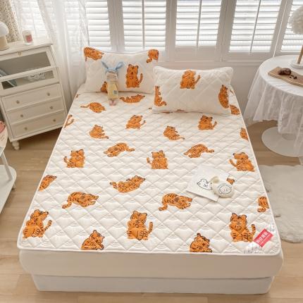 鑫钰 2023新款全棉抗菌印花薄床垫 金桔虎