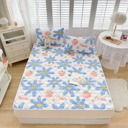 鑫钰 2023新款全棉抗菌印花薄床垫 陌颜兰