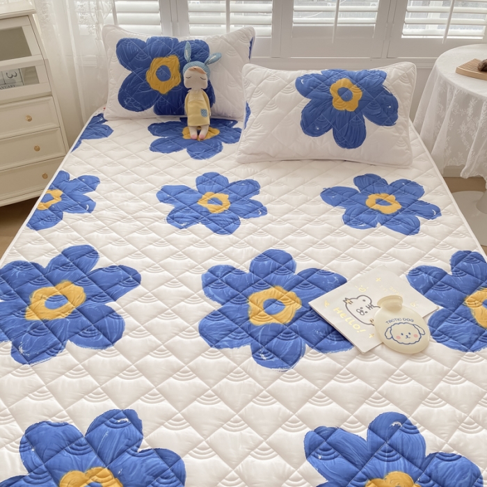 91家纺网 家纺一手货源 找家纺 鑫钰 2023新款全棉抗菌印花薄床垫 奈思-兰