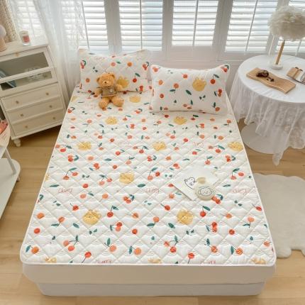 鑫钰 2023新款全棉抗菌印花薄床垫 樱桃小丸子