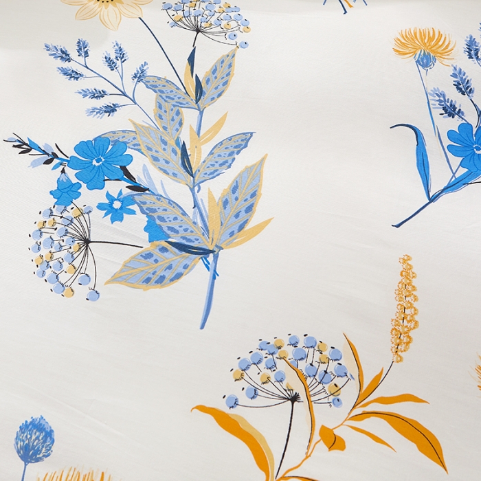 91家纺网 家纺一手货源 找家纺 十个点 2022新款全棉夹棉印花床裙四件套 春来时