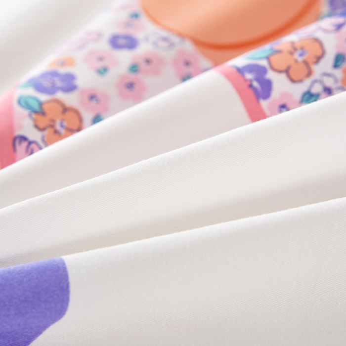 91家纺网 家纺一手货源 找家纺 十个点 2022新款全棉夹棉印花床裙四件套 花花狗