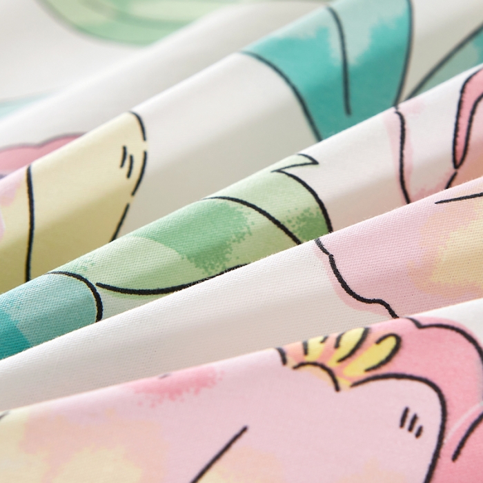 91家纺网 家纺一手货源 找家纺 十个点 2022新款全棉夹棉印花床裙四件套 花影