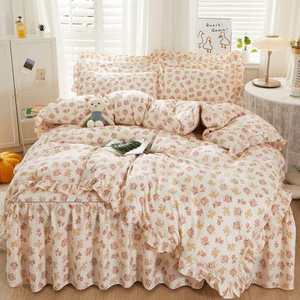 十个点 2022新款全棉夹棉印花单被套 爱的花海