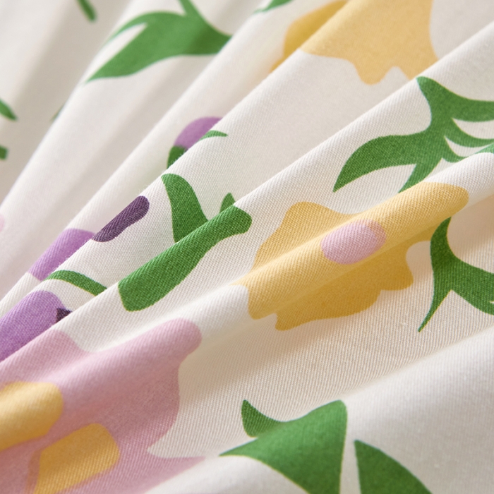 91家纺网 家纺一手货源 找家纺 十个点 2022新款全棉夹棉印花单被套 花海之恋