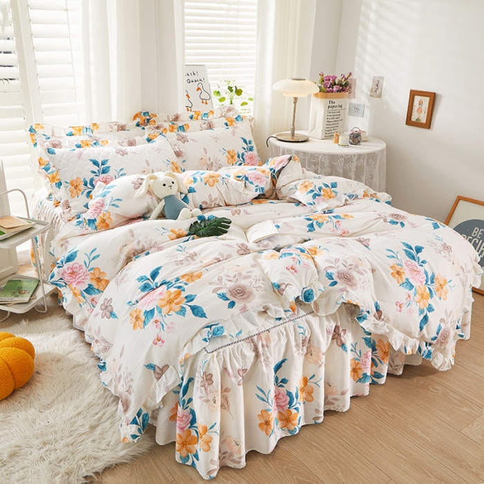 91家纺网 家纺一手货源 找家纺 十个点 2022新款全棉夹棉印花单被套 七月