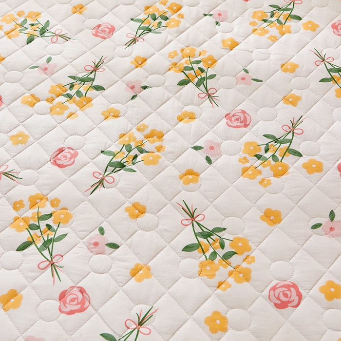 91家纺网 家纺一手货源 找家纺 十个点 2022新款全棉夹棉印花单被套 秋枝