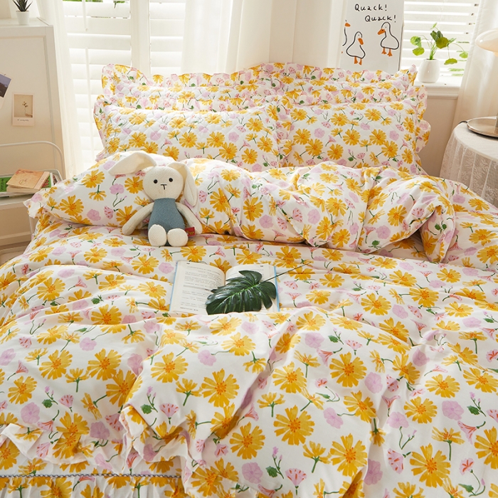 91家纺网 家纺一手货源 找家纺 十个点 2022新款全棉夹棉印花单被套 五月花