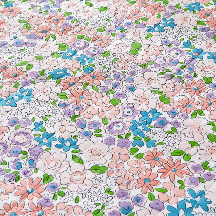 91家纺网 家纺一手货源 找家纺 十个点 2022新款全棉夹棉印花单被套 小时光