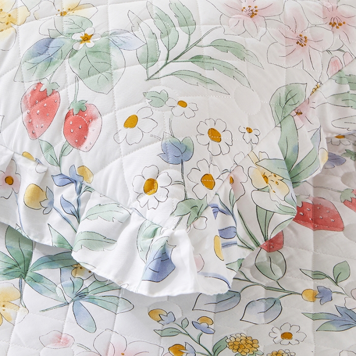 91家纺网 家纺一手货源 找家纺 （总）十个点 2022新款全棉夹棉印花单枕套一对