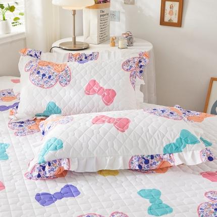 十个点 2022新款全棉夹棉印花单枕套一对 花花狗