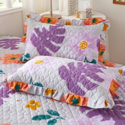 十个点 2022新款全棉夹棉印花单枕套一对 沐春