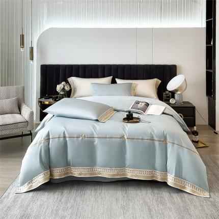 91家纺网 家纺一手货源 找家纺 （总）凯磊家纺 2022新款高支高密.长绒棉刺绣四件套-邂逅