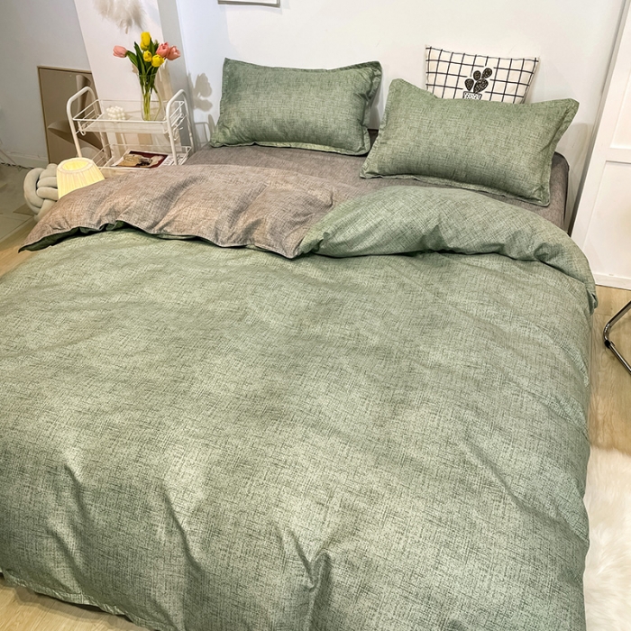 91家纺网 家纺一手货源 找家纺 赫然家纺 新款舒适柔软亲肤爆款芦荟棉四件套货源充足可可-浅绿