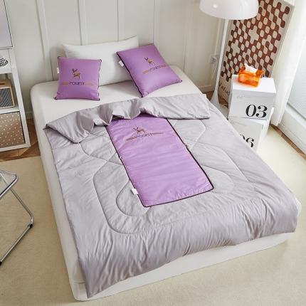 91家纺网 家纺一手货源 找家纺 （总）翰轩 2022新款全棉绣花抱枕被-一鹿有你