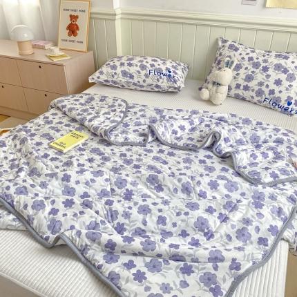 91家纺网 家纺一手货源 找家纺 川悦生活 2022新款A类针织棉夏被柔感针织棉夏被 花枝