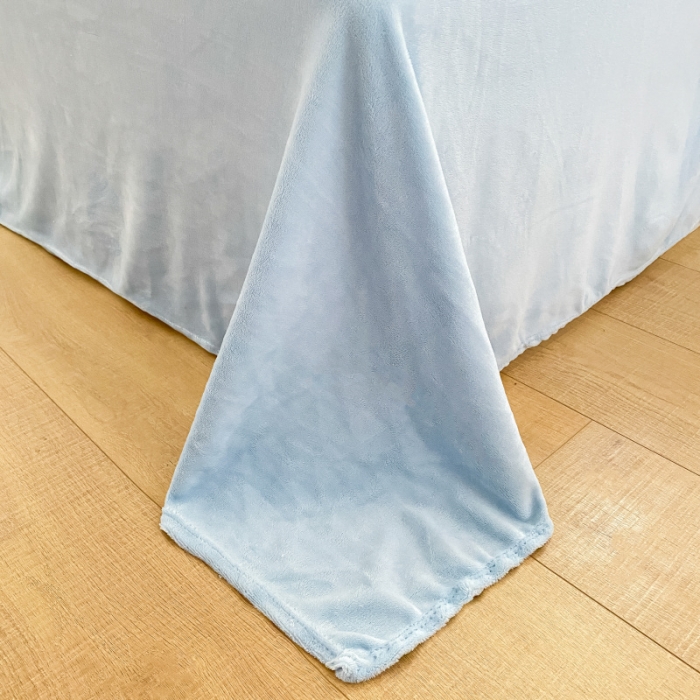 91家纺网 家纺一手货源 找家纺 川悦生活 2021新款牛奶绒四件套 心相印兰