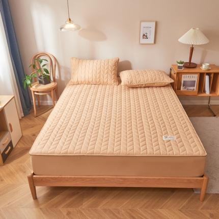 91家纺网 家纺一手货源 找家纺 （总）卡伦 2025新款原棉大豆纤维夹棉床笠席梦思保护套