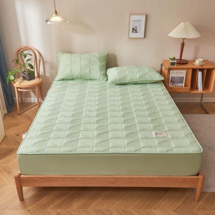 91家纺网 家纺一手货源 找家纺 （总）卡伦 2025新款原棉大豆纤维夹棉床笠席梦思保护套