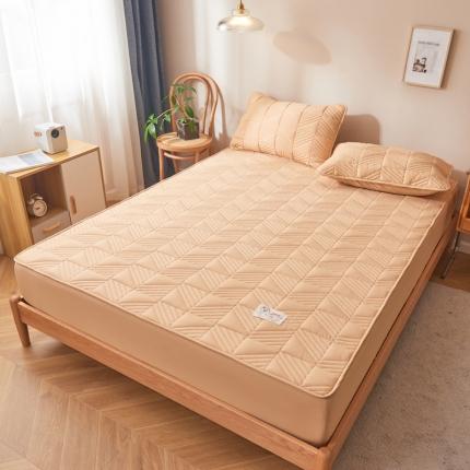 91家纺网 家纺一手货源 找家纺 （总）卡伦 2025新款原棉大豆纤维夹棉床笠席梦思保护套