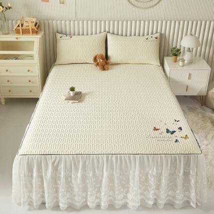 91家纺网 家纺一手货源 找家纺 （总）好眠好梦 2023新款A类乳胶床裙凉席-蝶恋花系列