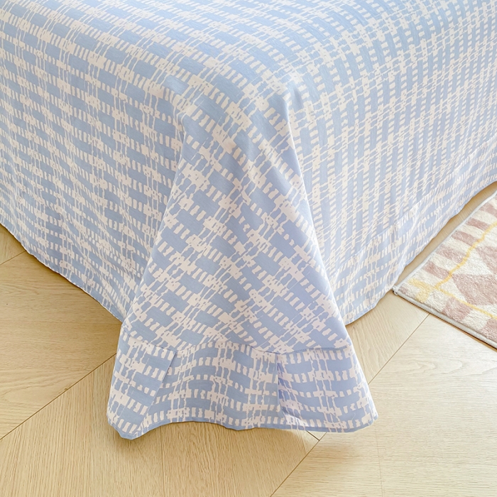 91家纺网 家纺一手货源 找家纺 2022年新款13070全棉纯棉印花纽扣款四件套直播 西蒙