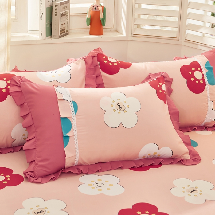 91家纺网 家纺一手货源 找家纺 艺玲 2022新款韩版澳绒床裙四件套 欢乐颂