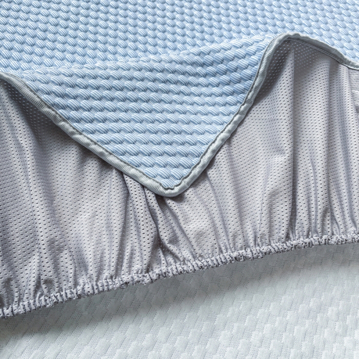 91家纺网 家纺一手货源 找家纺 青竹苑 2022新款凉感冰豆豆席床笠款 天蓝