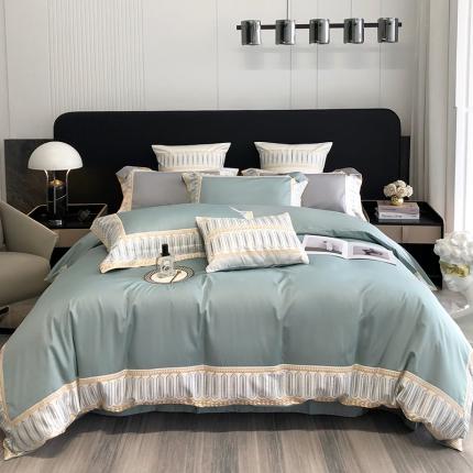 91家纺网 家纺一手货源 找家纺 曼布缇 2025新品100S澳棉长绒棉四件套-莉莉丝 郁兰