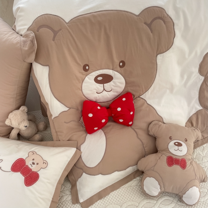 91家纺网 家纺一手货源 找家纺 (总) 棉生活 2022春夏新品全棉色织水洗棉—情侣熊仔