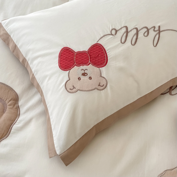 91家纺网 家纺一手货源 找家纺 (总) 棉生活 2022春夏新品全棉色织水洗棉—情侣熊仔