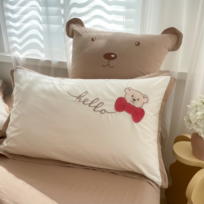 91家纺网 家纺一手货源 找家纺 (总) 棉生活 2022春夏新品全棉色织水洗棉—情侣熊仔