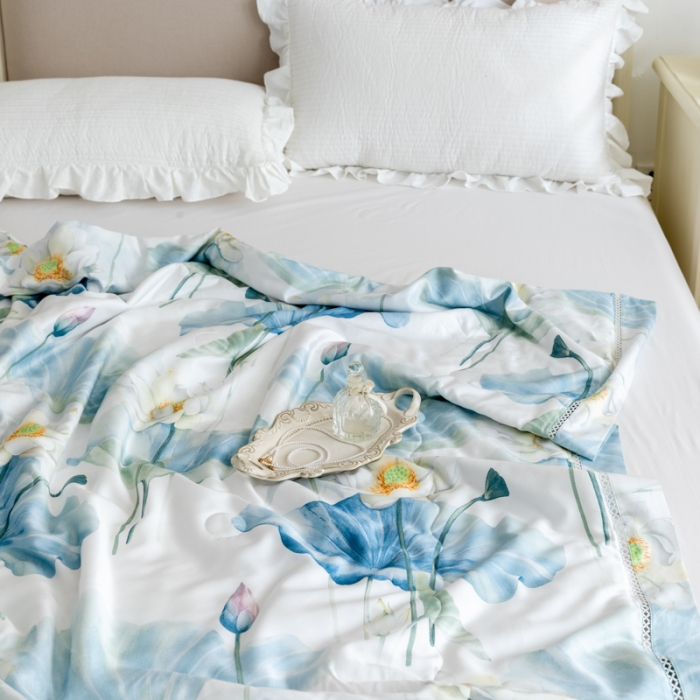 91家纺网 家纺一手货源 找家纺 棉生活家纺 2022新款莫代尔天丝夏被 惊鸿仙子