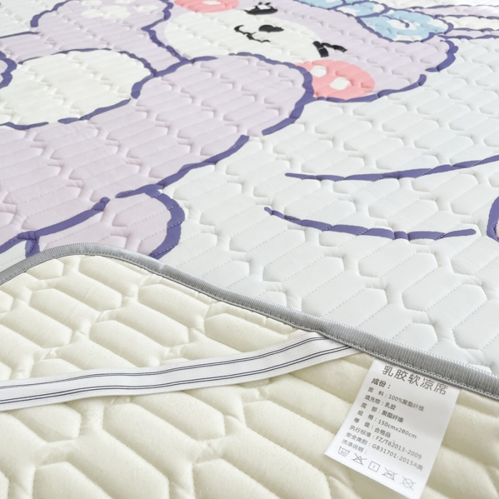 91家纺网 家纺一手货源 找家纺 慕尚 2025新款大版乳胶凉席 爱心兔