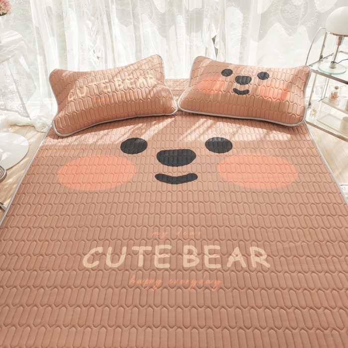 91家纺网 家纺一手货源 找家纺 慕尚 2025新款大版乳胶凉席 嗒嗒熊