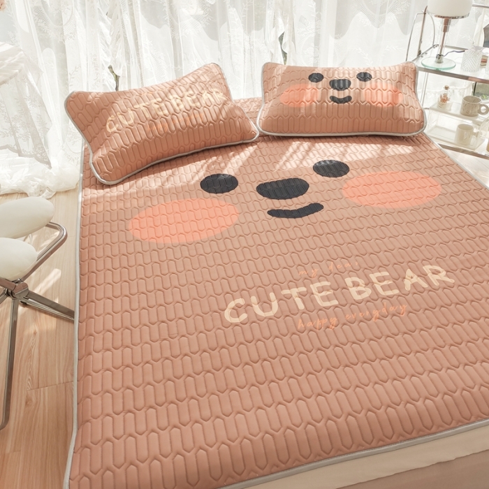 91家纺网 家纺一手货源 找家纺 慕尚 2025新款大版乳胶凉席 嗒嗒熊