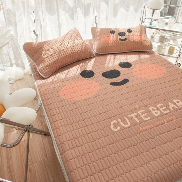 91家纺网 家纺一手货源 找家纺 慕尚 2025新款大版乳胶凉席 嗒嗒熊