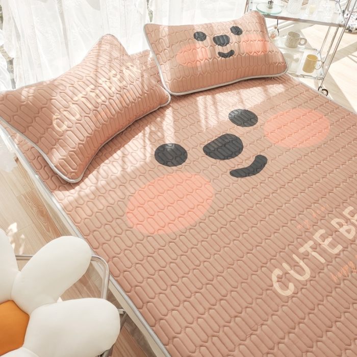 91家纺网 家纺一手货源 找家纺 慕尚 2025新款大版乳胶凉席 嗒嗒熊