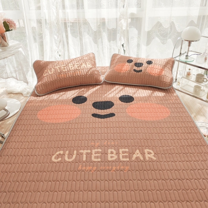 91家纺网 家纺一手货源 找家纺 慕尚 2025新款大版乳胶凉席 嗒嗒熊