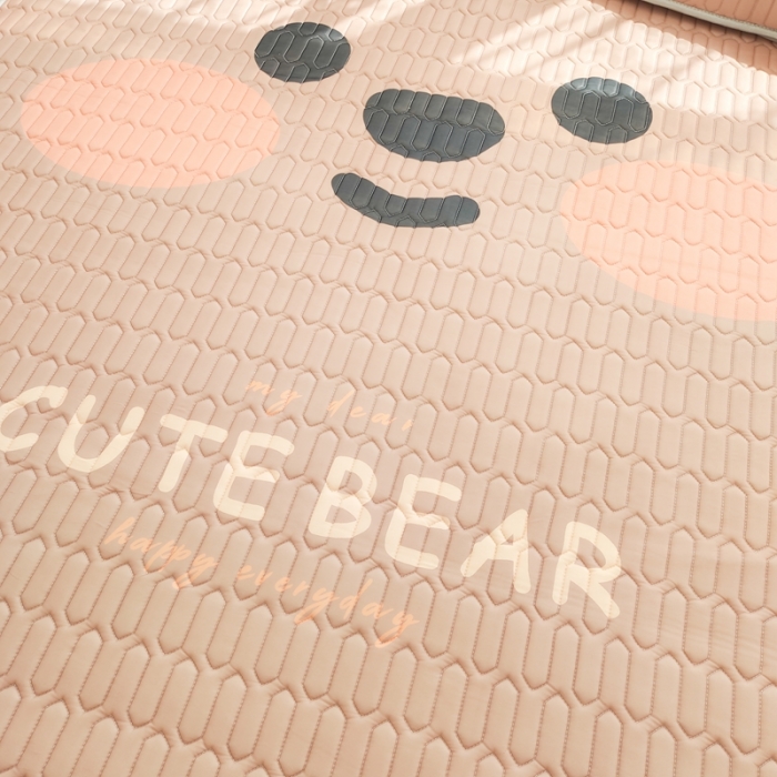 91家纺网 家纺一手货源 找家纺 慕尚 2025新款大版乳胶凉席 嗒嗒熊