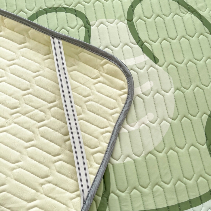 91家纺网 家纺一手货源 找家纺 慕尚 2025新款大版乳胶凉席 可爱恐龙