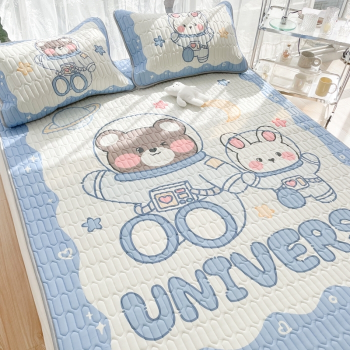 91家纺网 家纺一手货源 找家纺 慕尚 2025新款大版乳胶凉席 太空伙伴