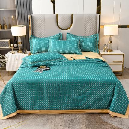 91家纺网 家纺一手货源 找家纺 雨洋 2025新款乐感丝夏被四件套 波点