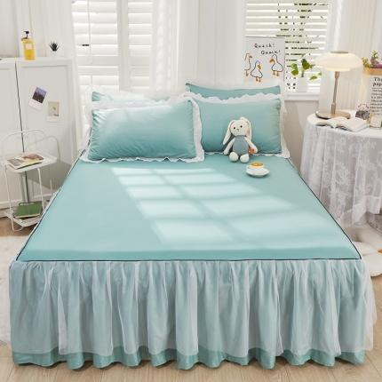 91家纺网 家纺一手货源 找家纺 （总）柔享家（原芷澜家纺） 2025新款唯美柔感网纱床裙款三件套