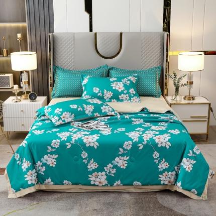 91家纺网 家纺一手货源 找家纺 雨洋 2025新款乐感丝夏被四件套 三生有幸