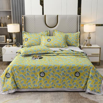 91家纺网 家纺一手货源 找家纺 雨洋 2025新款乐感丝夏被四件套 郁金香