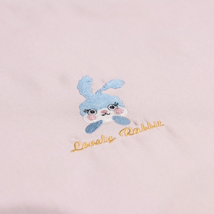 91家纺网 家纺一手货源 找家纺 澳梵 2022新款莫代尔绣花夏被四件套 粉粉兔