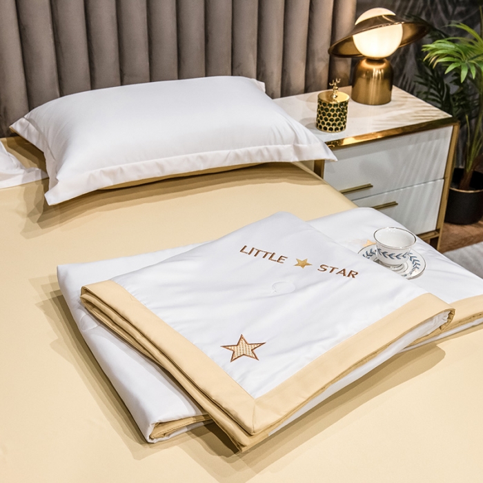 91家纺网 家纺一手货源 找家纺 澳梵 2022新款莫代尔绣花夏被四件套 流光溢彩