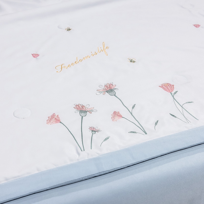 91家纺网 家纺一手货源 找家纺 澳梵 2022新款莫代尔绣花夏被四件套 琉璃